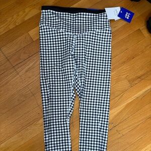 Women’s Black and White Gingham Leggings